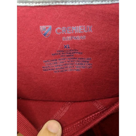 Cremieux Red Sleepwear Long Sleeve XL Top Shirt Mens Size Extra Large Mens - Picture 4 of 5